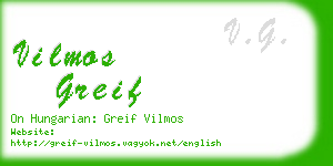 vilmos greif business card